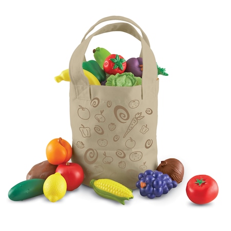 Learning Resources New Sprouts Fresh Picked Fruit And Veggie Tote 9722